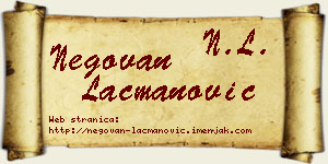 Negovan Lacmanović vizit kartica